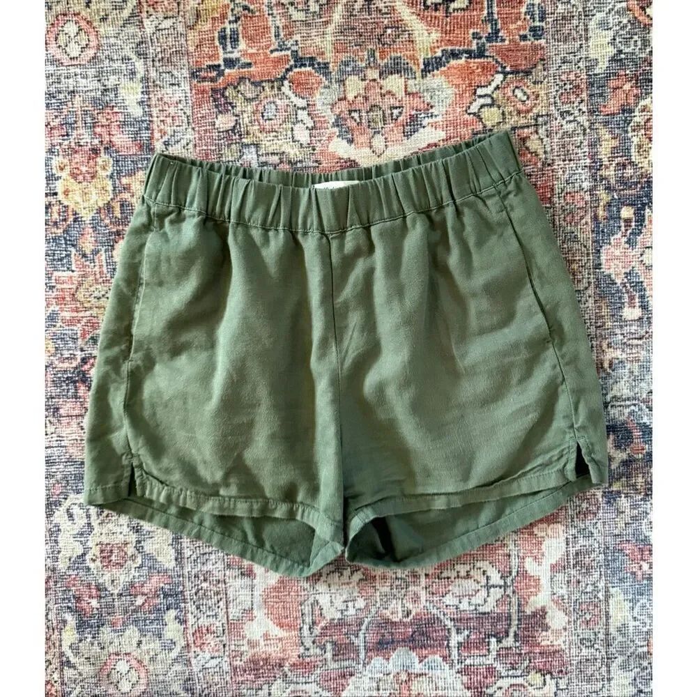 Madewell XS Pull On High Waisted Olive Green Shorts